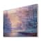 Designart - Winter Landscape With The RiverOriginal - Lake House Print on Natural Pine Wood